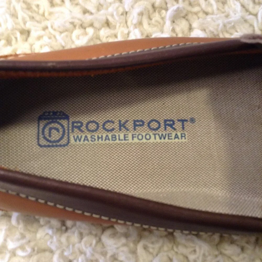 NWOT Rockport Men's 8.5 Leather Driving Loafers Collegiate Ivy League Dudecore
